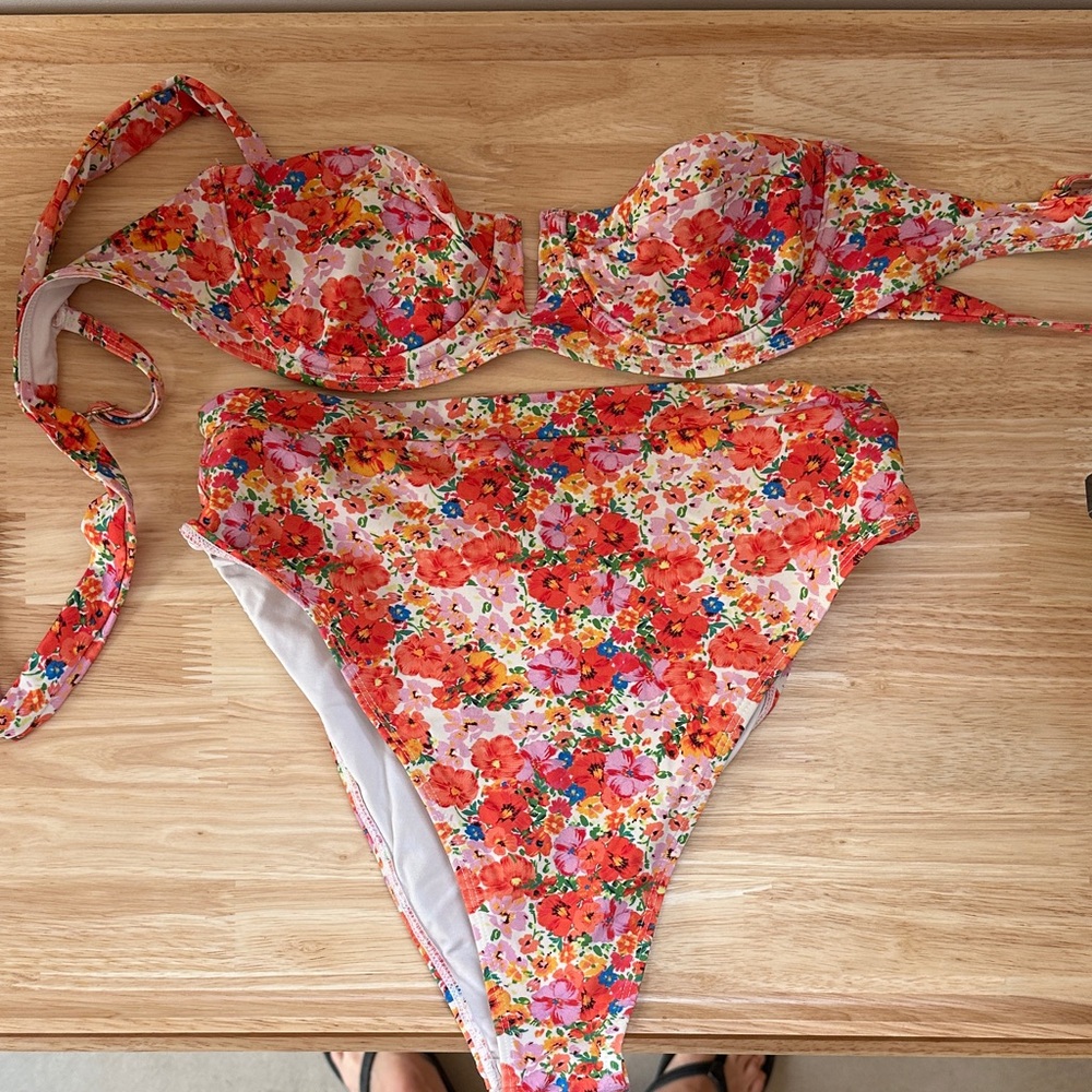 Monday Swimwear Colorful Floral Bikini Bottom